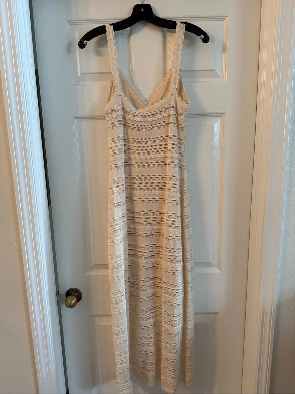 NWT Zimmermann Lucky Crochet Knit Midi Dress Cream Size 1 Small-Authentic $795